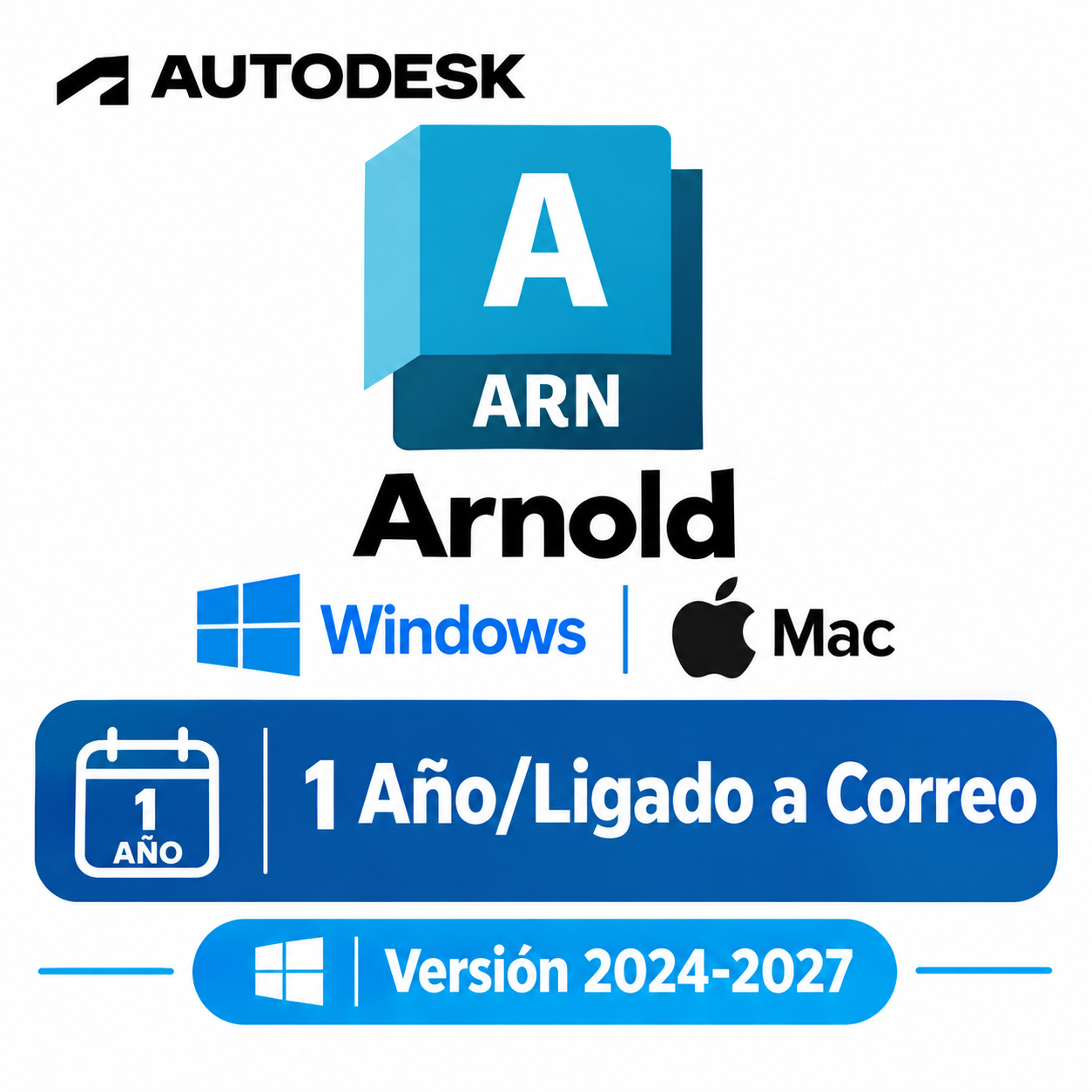 Suscripción Arnold /Windows 1 Año/Ligado a Correo/Tipo Edu