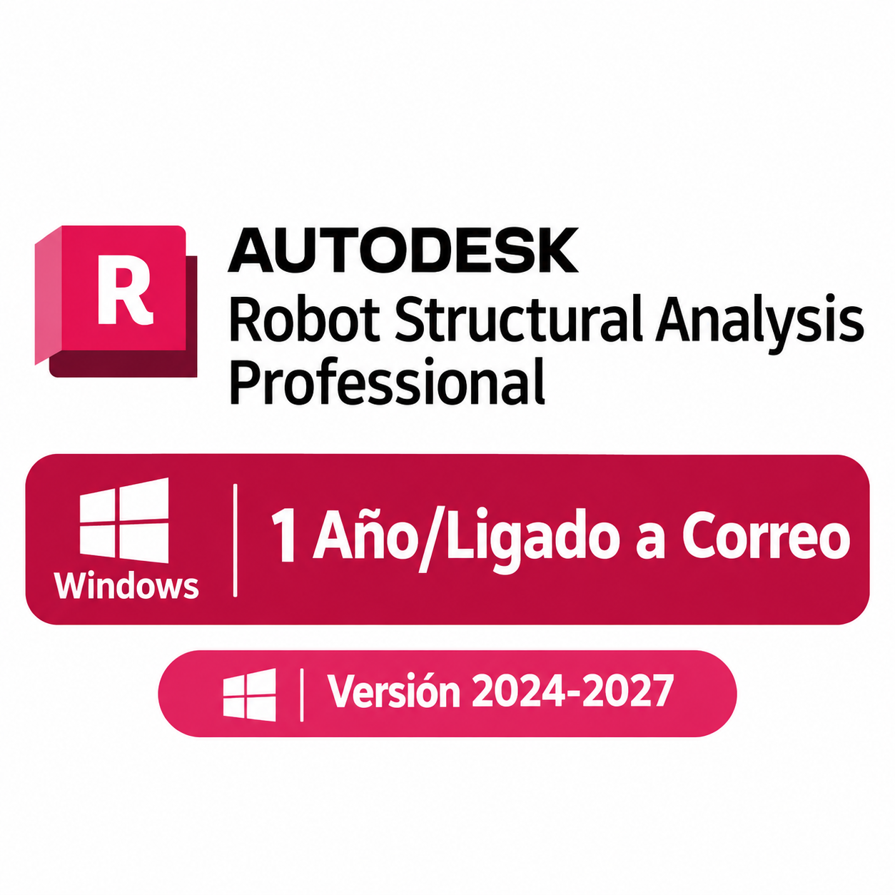 Suscripción Robot Structural Analysis Professional/ Windows 1 Año/Ligado a Correo/Tipo Edu
