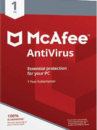 Mcafee Antivirus 1 año 1PC