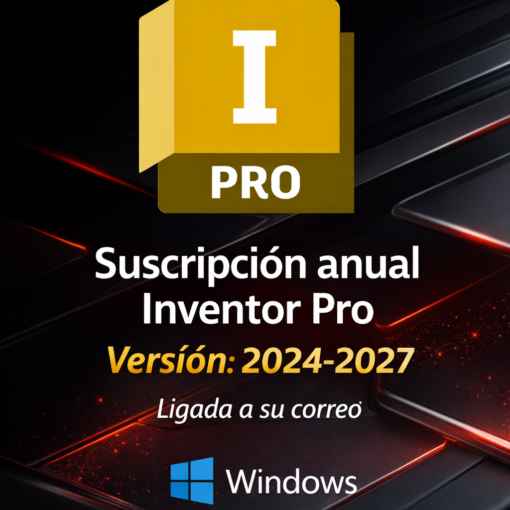 Suscripción 1 Año Inventor Pro/Windows/Ligado a Correo/Tipo Edu
