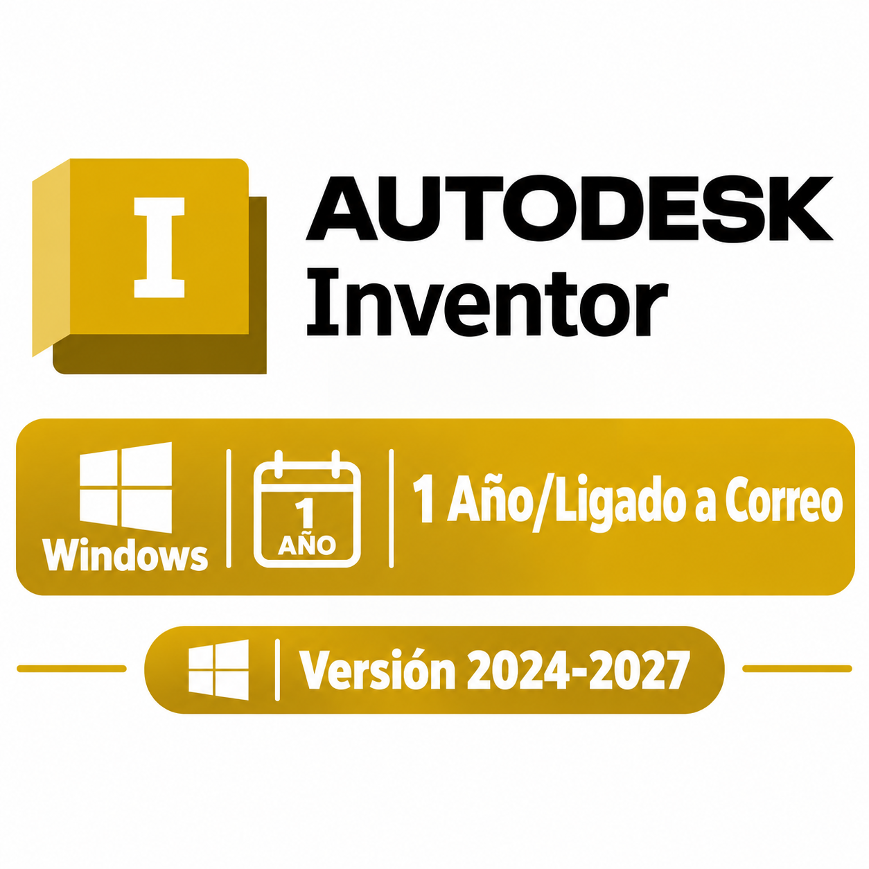 Suscripción 1 Año Inventor Pro/Windows/Ligado a Correo/Tipo Edu