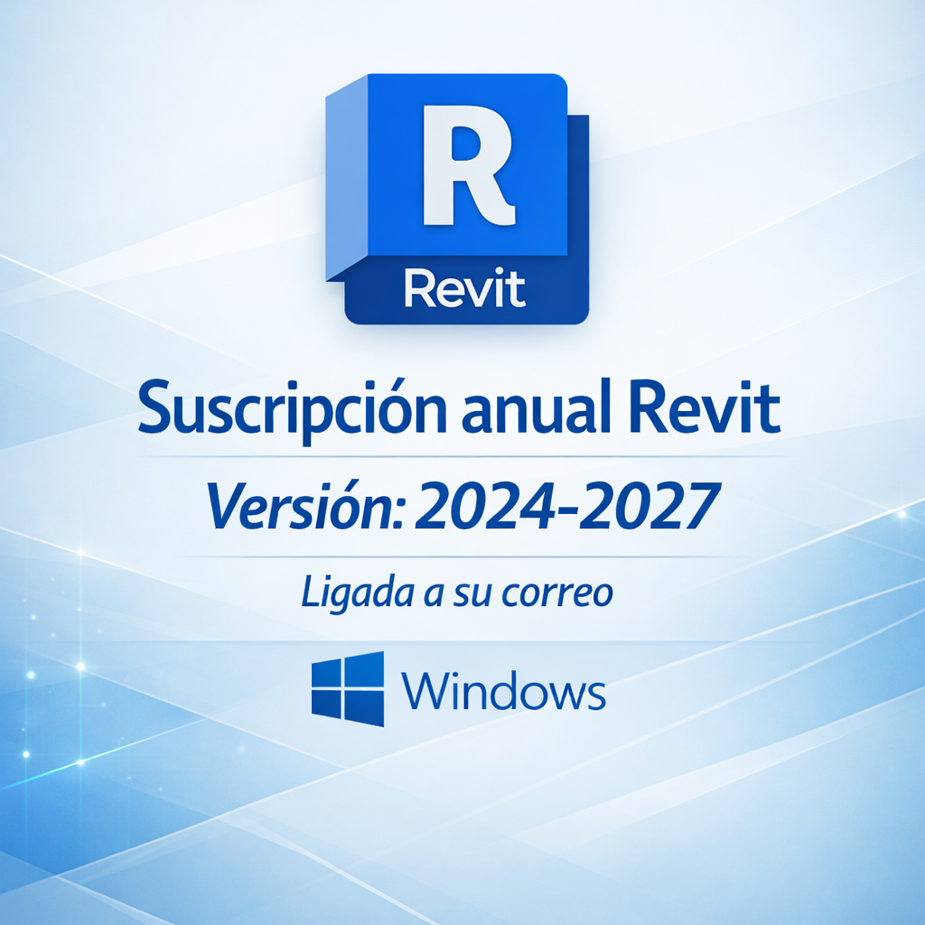 Suscripción 1 Año Revit Windows/Ligado a Correo/Tipo Edu