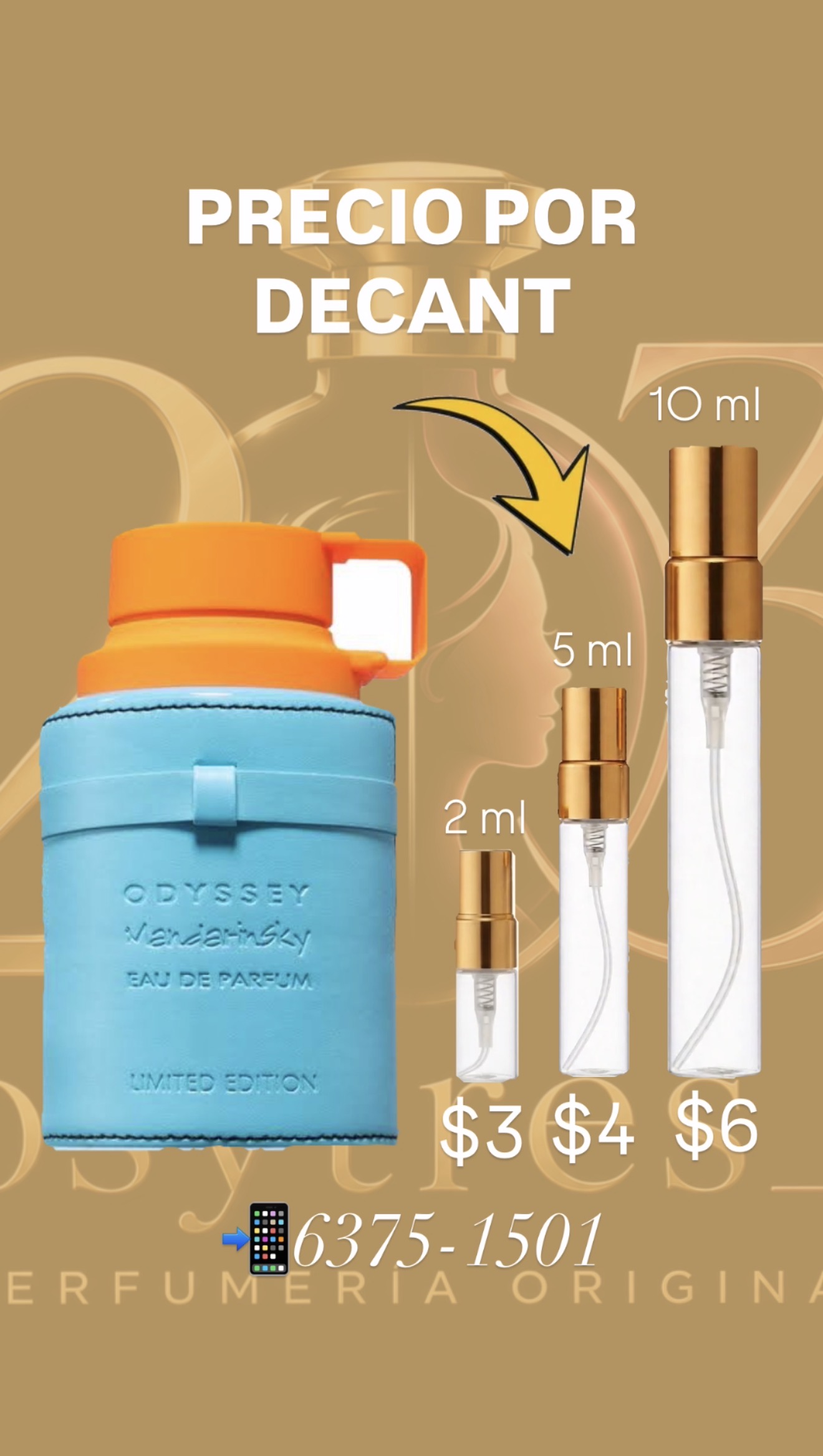 Odyssey Mandarin Sky Armaf for Men Eau de Parfum | 100ml | Decants en 2ml, 5ml y 10 ml.