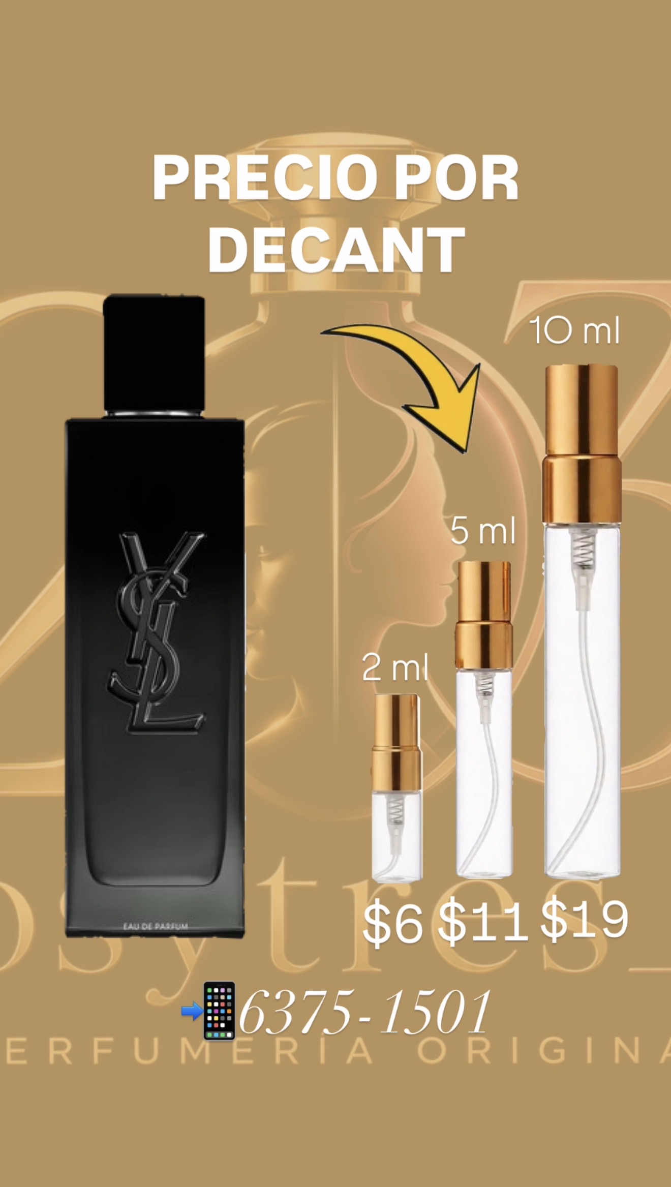 Yves Saint Laurent MYSLF Eau de Parfum | 100ml | Decants en 2ml, 5ml y 10 ml.