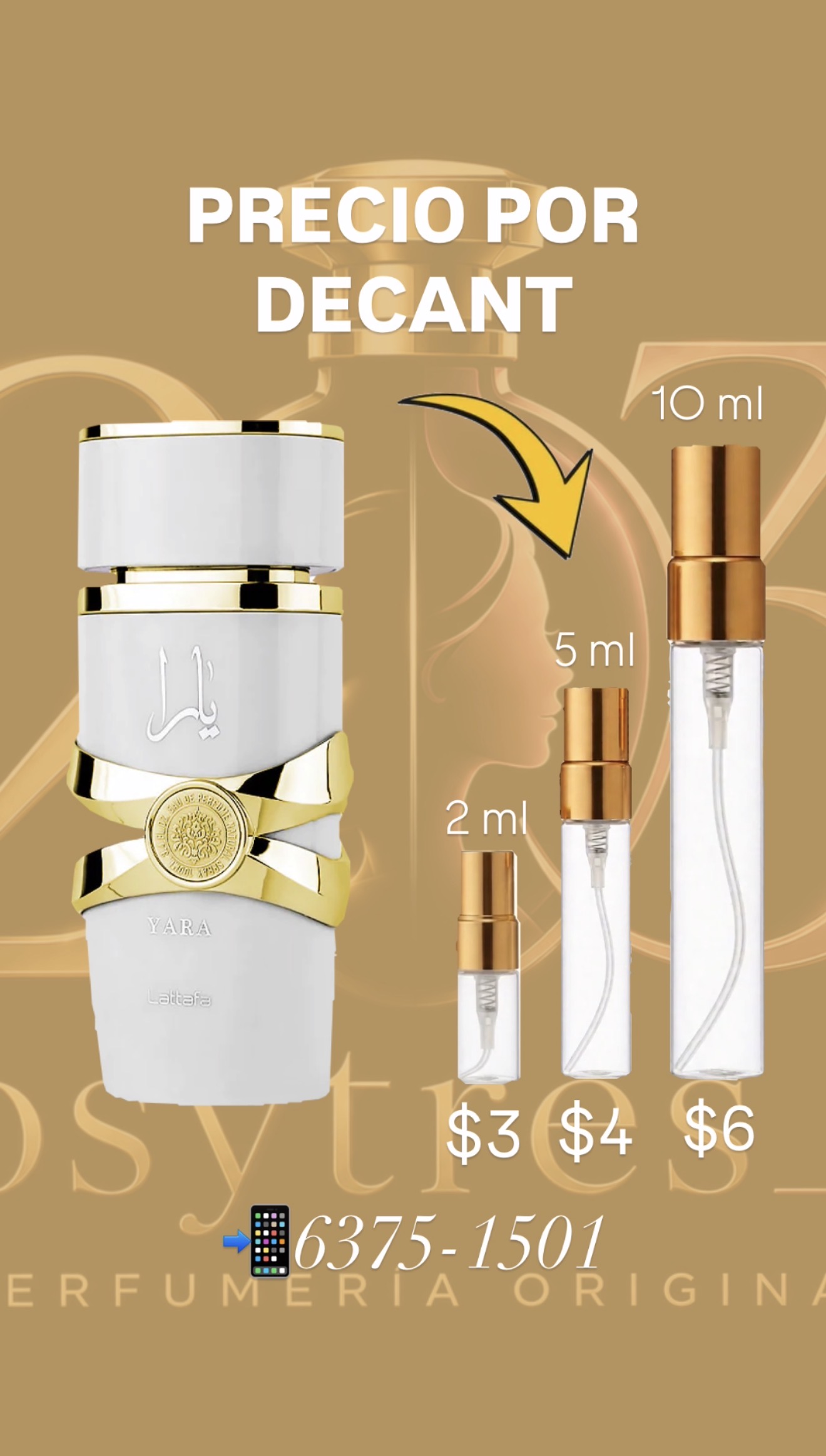 Yara Moi Lattafa Eau de Parfum | 100ml | Decants en 2ml, 5ml y 10 ml.