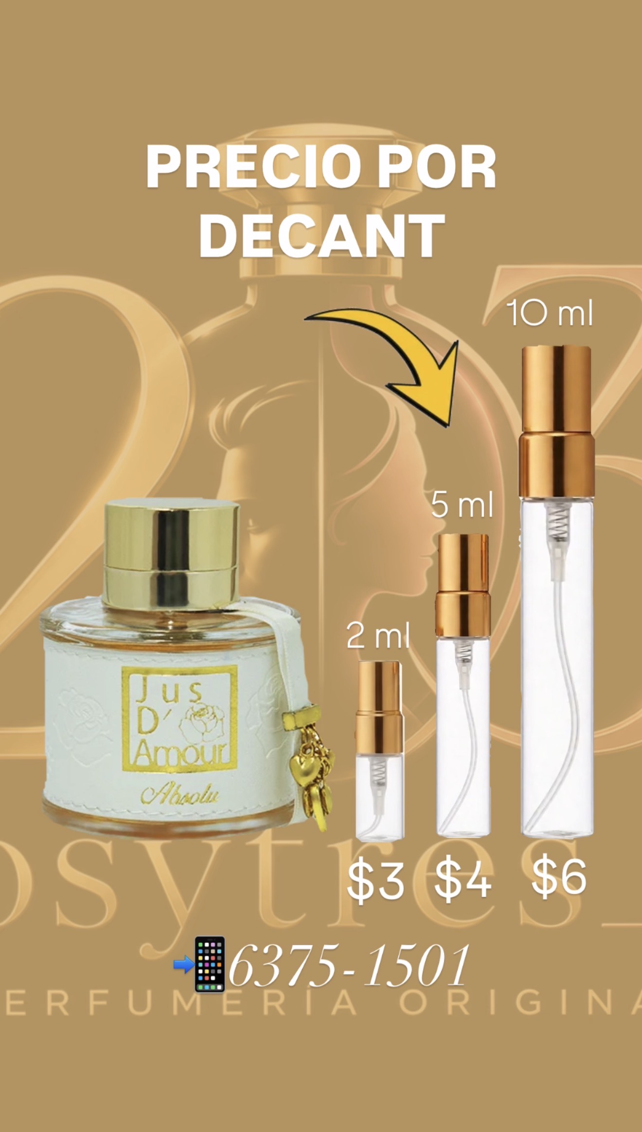 Jus D'Amour Absolu Eau de Parfum | 100ml | Decants en 2ml, 5ml y 10 ml.