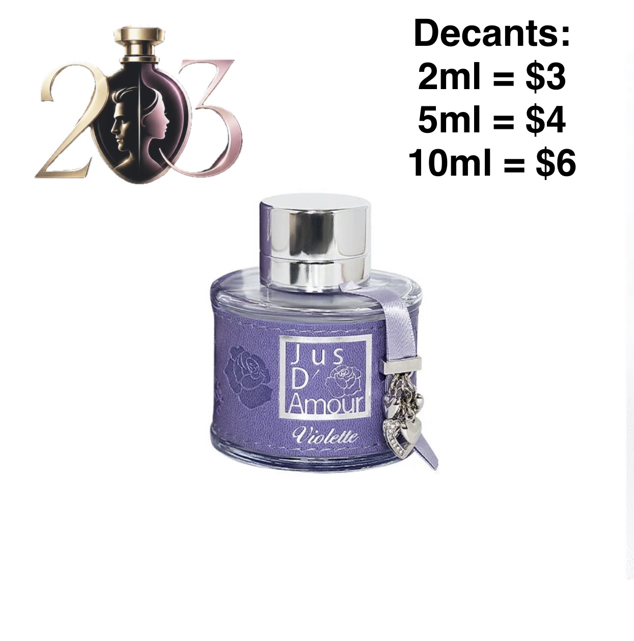 Jus D'Amour Violette Eau de Parfum | 100 ML | Decants en 2, 5 y 10 ML